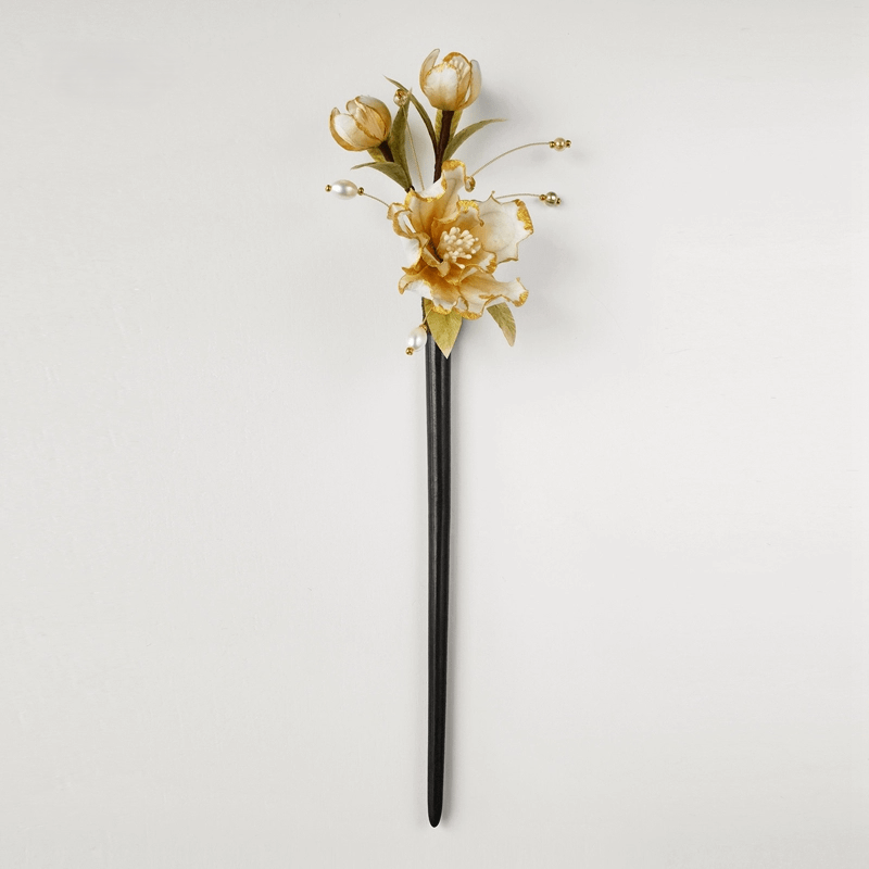 White Camellia Velvet Flower - ORIENTGEM