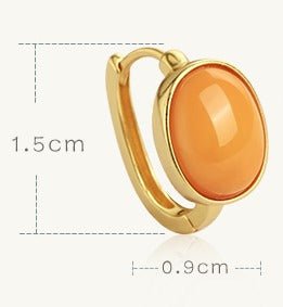 Yellow Beeswax Jade Earring | Jade Jewelry - Sterling Silver Earrings - Silver Earrings - Silver Jewelry - ORIENTGEM