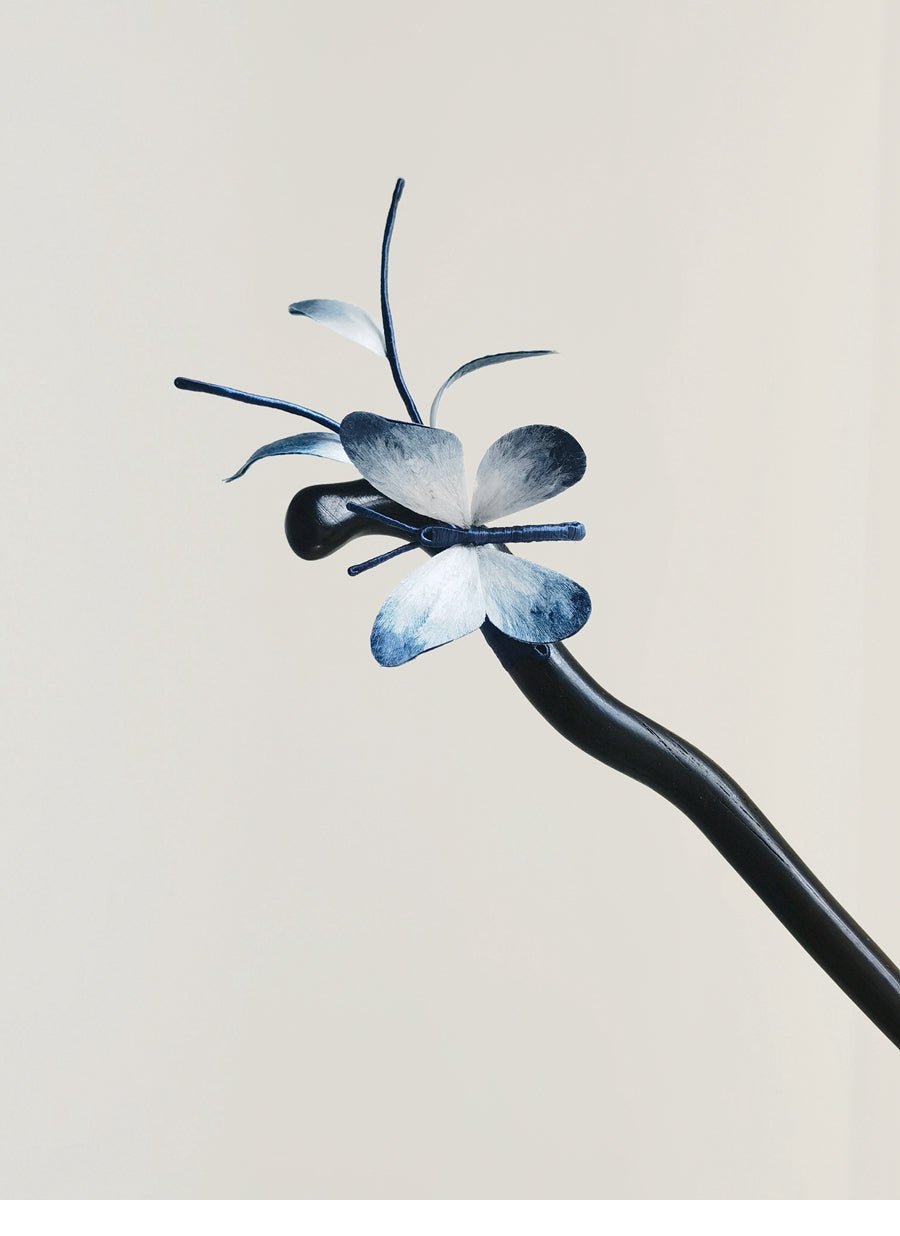 YuYaoNu Velvet Flower Hairpin | Handmade Jewelry - Hairpin - ORIENTGEM