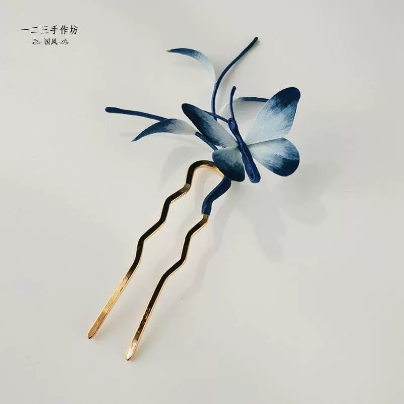 YuYaoNu Velvet Flower Hairpin | Handmade Jewelry - Hairpin - ORIENTGEM