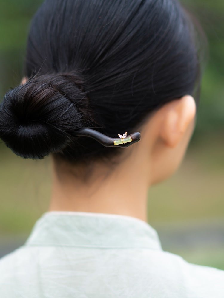 Bamboo Hairpin | Jade Jewelry - OrientGem