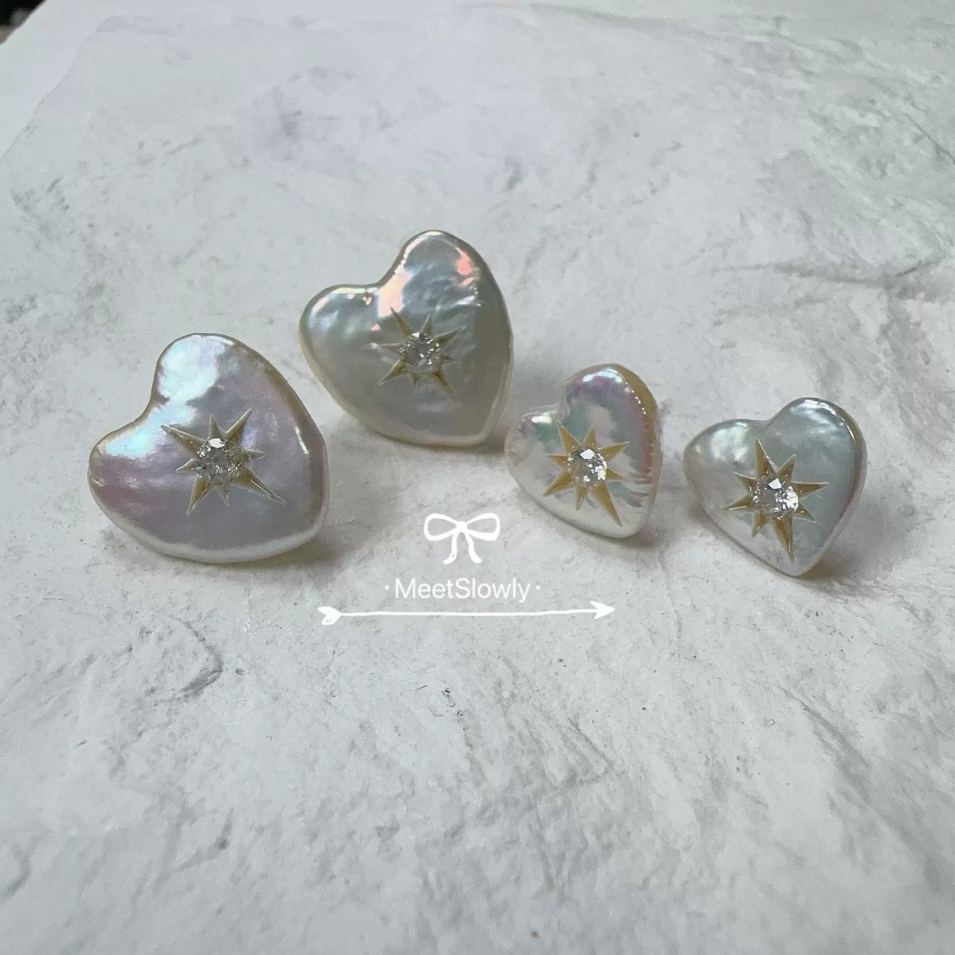Baroque Heart Shaped Pearl Earrings - earring - ORIENTGEM