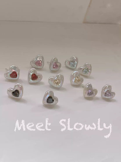 Baroque Heart Shaped Pearl Earrings - earring - ORIENTGEM