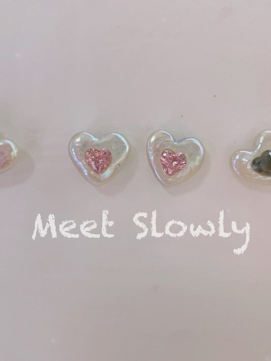 Baroque Heart Shaped Pearl Earrings - earring - ORIENTGEM