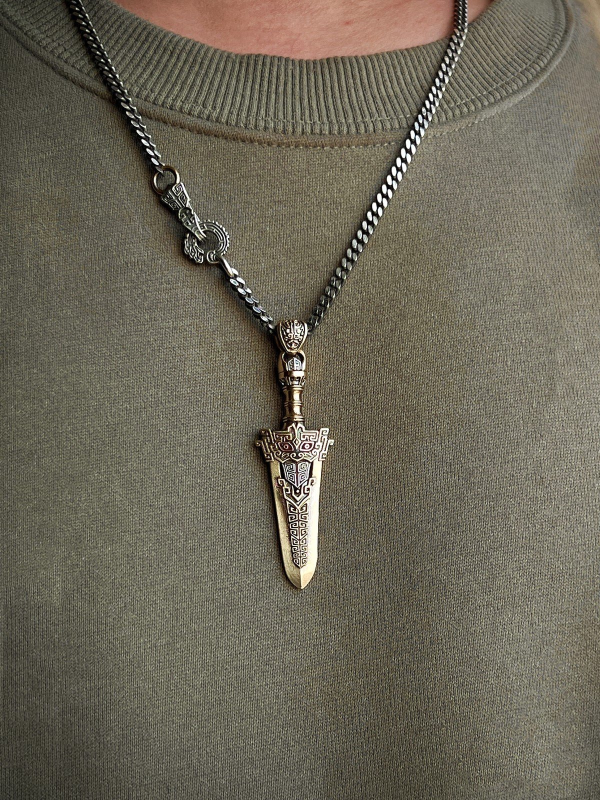 Bronze Sword Pendant (Only pendant no necklace) - OrientGem