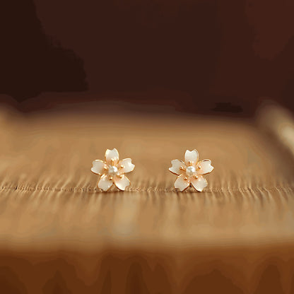 Camellia Earrings, handcrafted silver earrings in artisan jewelry