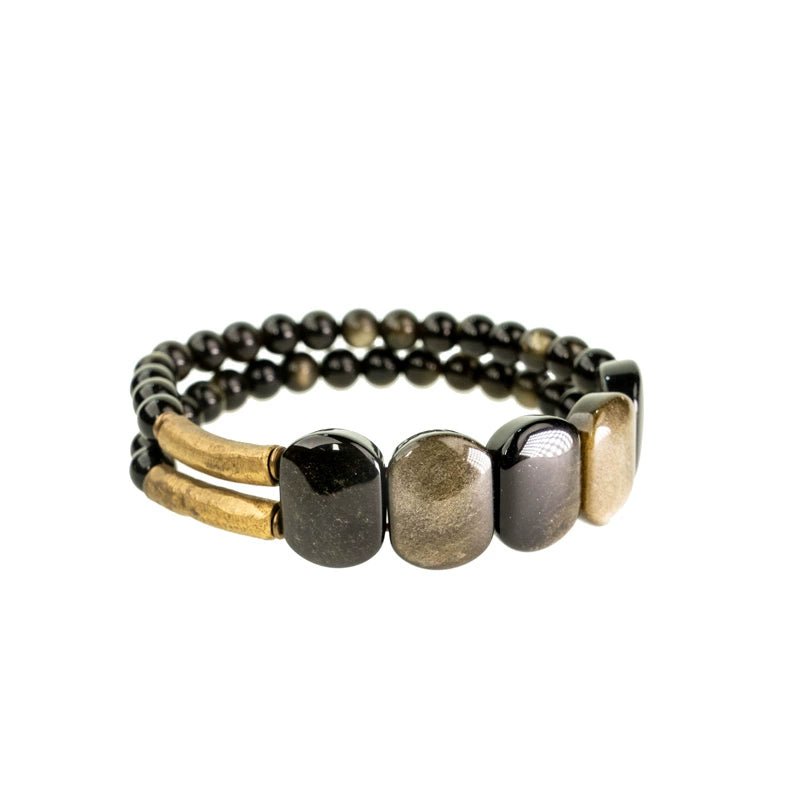 Chinese Cat's Eye Obsidian Bracelet