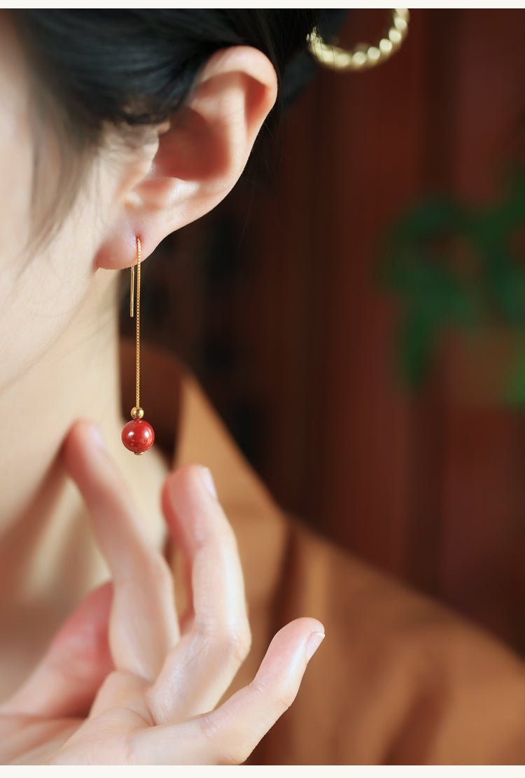 Cinnabar Earrings - OrientGem