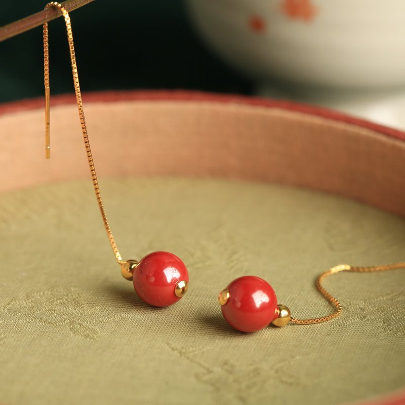 Cinnabar Earrings - OrientGem