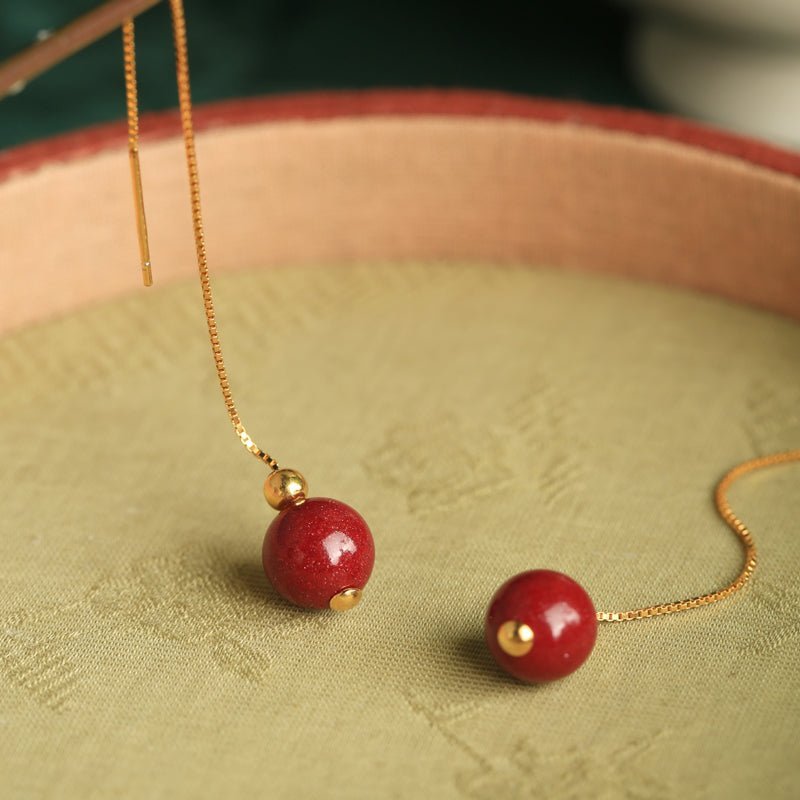 Cinnabar Earrings - OrientGem