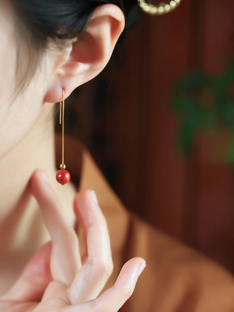 Cinnabar Earrings - OrientGem