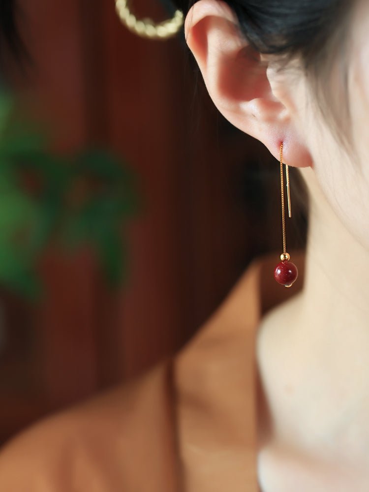 Cinnabar Earrings - OrientGem