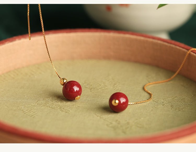 Cinnabar Earrings - OrientGem