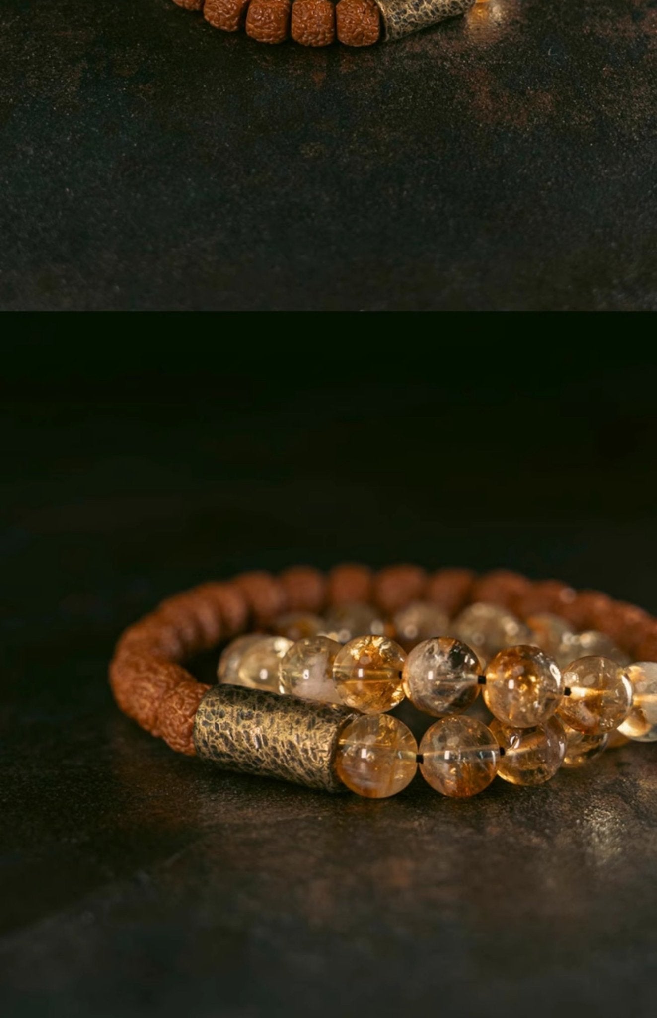 Chinese Citrine Vajra Bodhi Bracelet - jade jewelry - ORIENTGEM