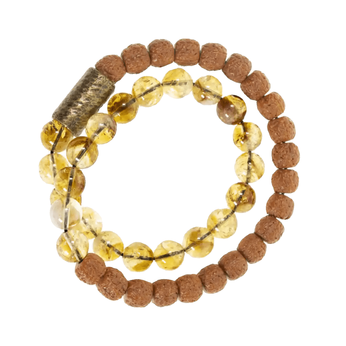 Chinese Citrine Vajra Bodhi Bracelet - jade jewelry - ORIENTGEM