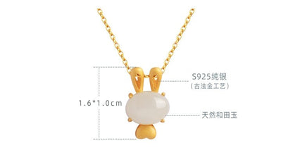 Cute Bunny Jade Necklace ｜ Stylish Jade Jewelry - OrientGem