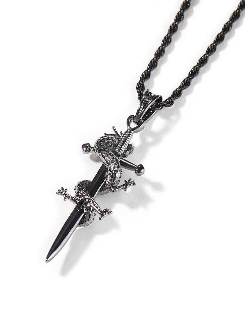 Dragon and Sword Necklace - OrientGem