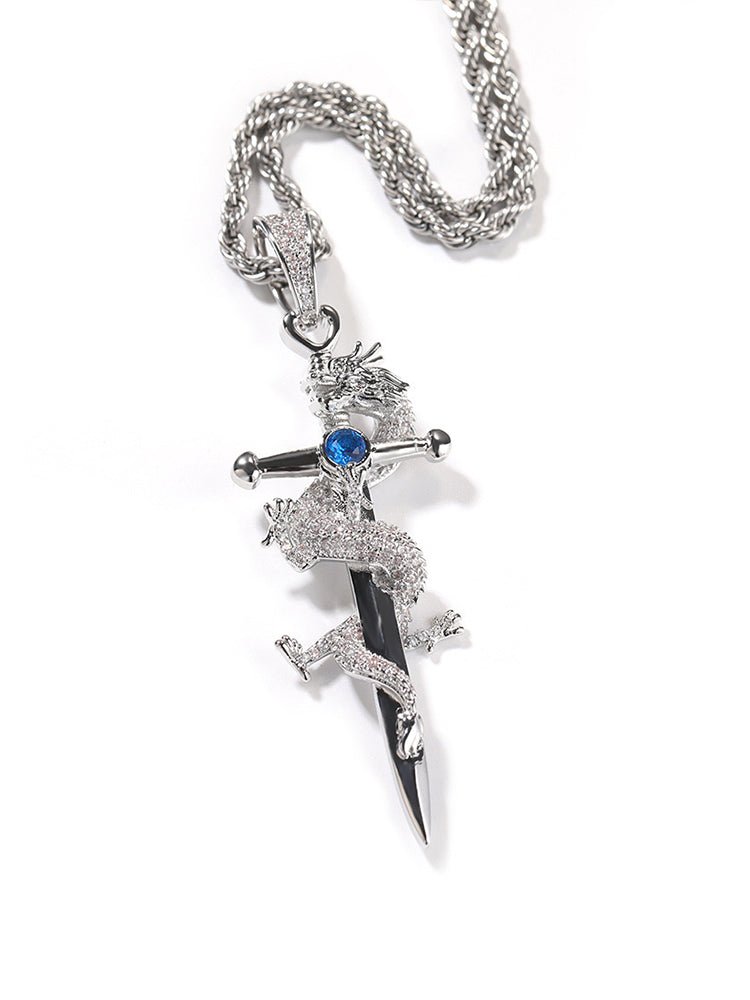 Dragon and Sword Necklace - OrientGem