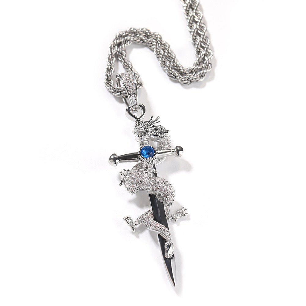 Dragon and Sword Necklace - OrientGem