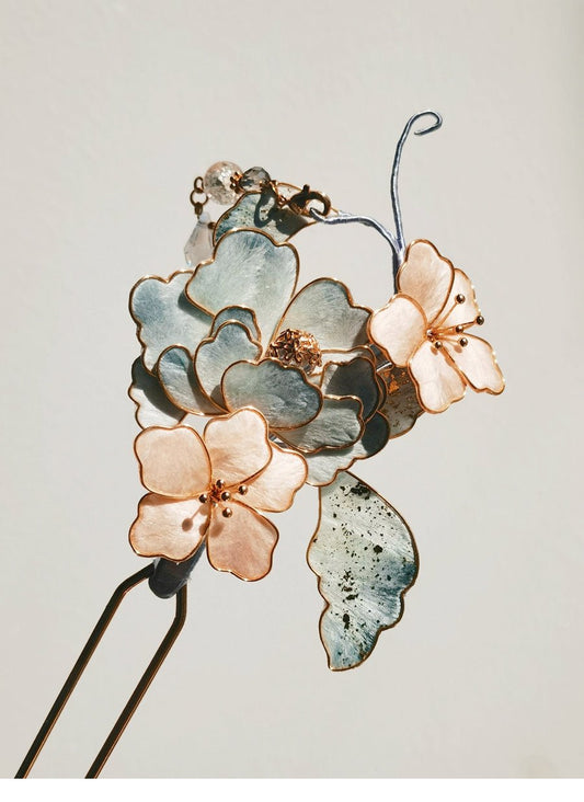 Ephemeral Dream Velvet Flower Hairpin Wedding Flower - Velvet Flower - ORIENTGEM