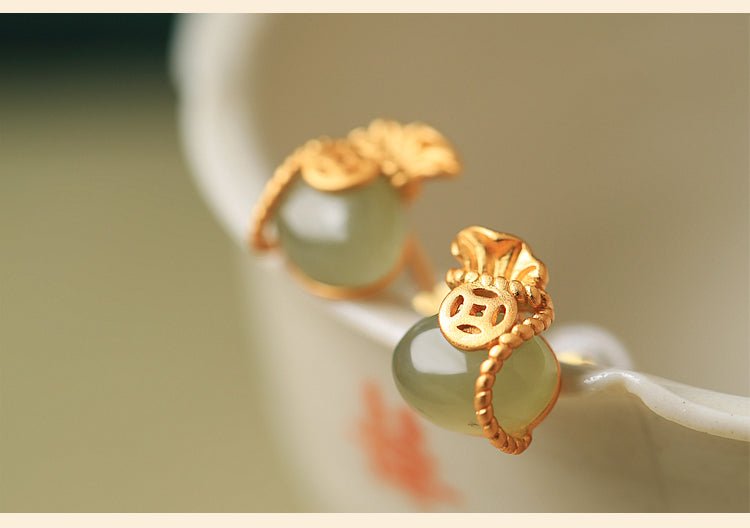 Fukubukuro Jade Earrings | Jade Jewelry - OrientGem