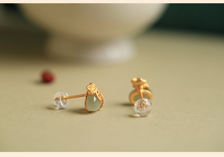 Fukubukuro Jade Earrings | Jade Jewelry - OrientGem