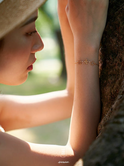 Gingerbread Man Gold-Plated S925 - jade jewelry - ORIENTGEM