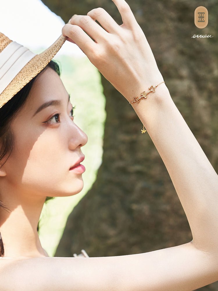 Gingerbread Man Gold-Plated S925 - jade jewelry - ORIENTGEM