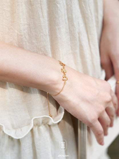 Gingerbread Man Gold-Plated S925 - jade jewelry - ORIENTGEM