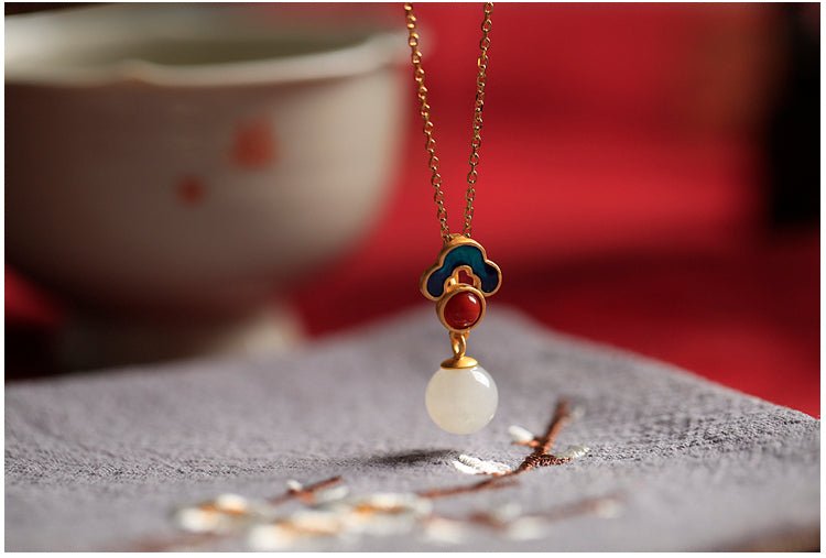 Gold and Jade Necklace| China chic Jade Jewelry - OrientGem