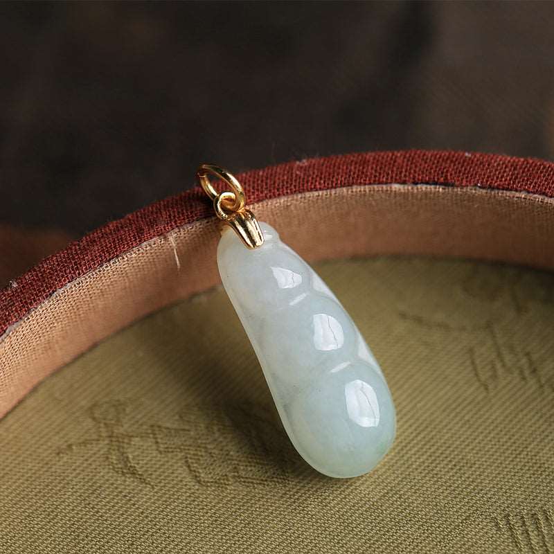 Grenn Bean Jade Necklace | Stylish Jade Jewelry - OrientGem