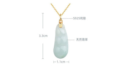 Grenn Bean Jade Necklace | Stylish Jade Jewelry - OrientGem