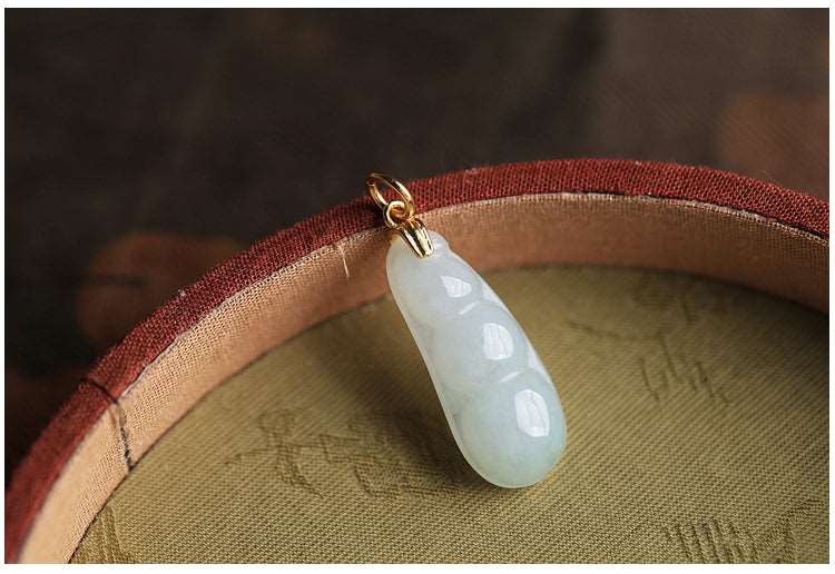 Grenn Bean Jade Necklace | Stylish Jade Jewelry - OrientGem