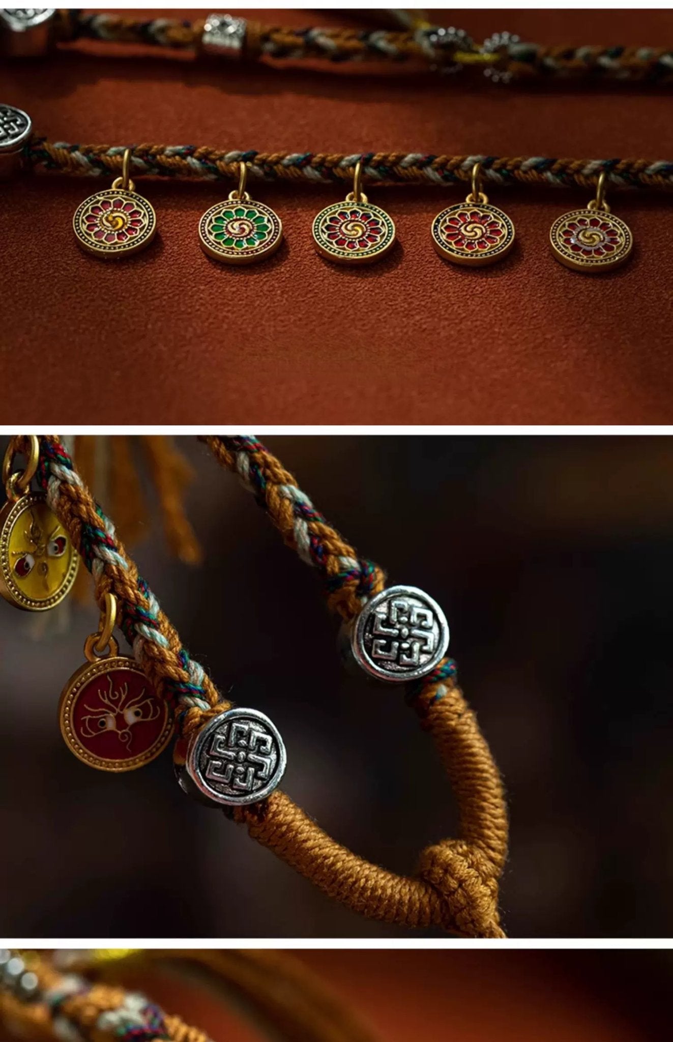 Hand - painted Maricideva Thangka Necklace - OrientGem