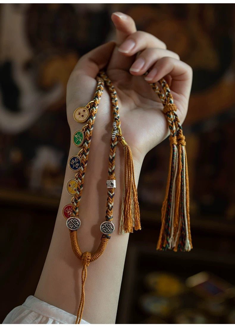 Hand - painted Tibet Padmasambhava Thangka Necklace - necklace - ORIENTGEM