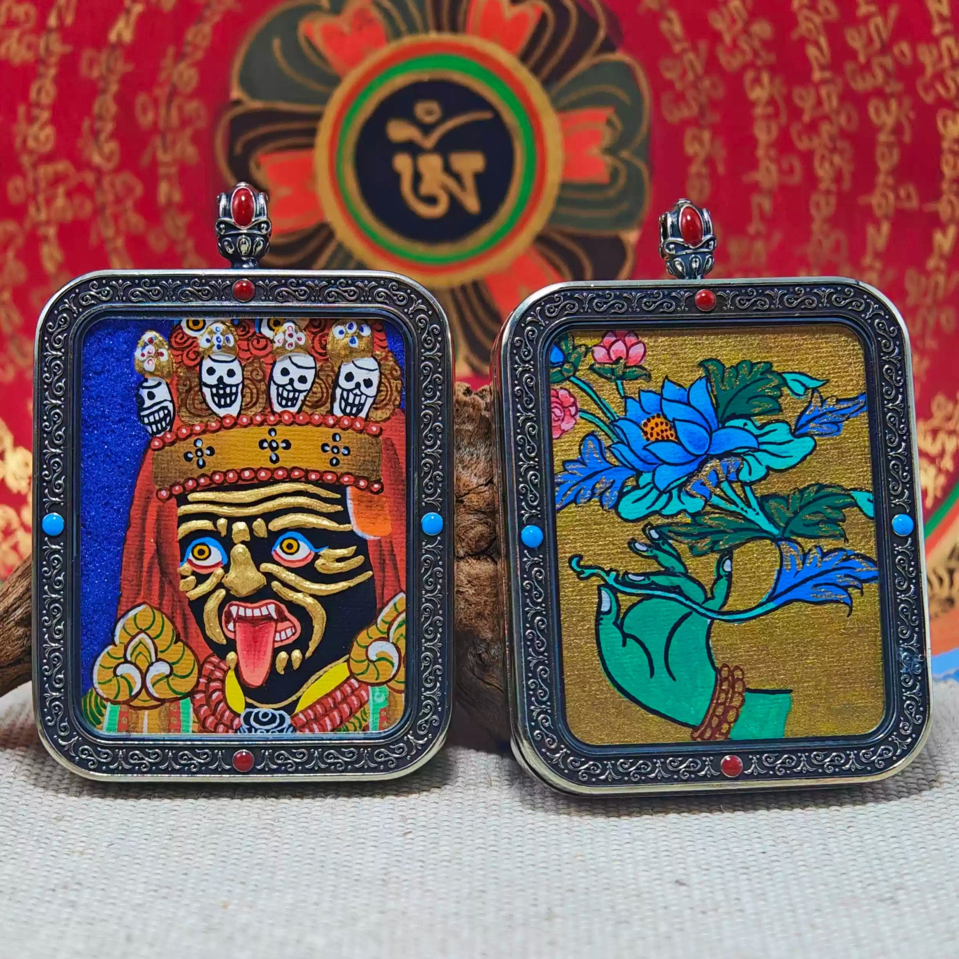 Hand - painted Zhakiram Thangka Necklace - OrientGem