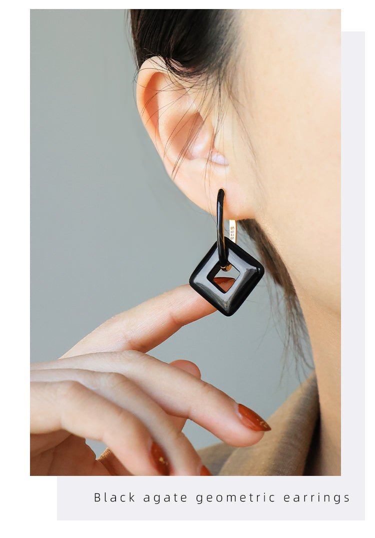 Harmony Earrings - Jade Earrings, alternate view of the handcrafted natural stone earrings