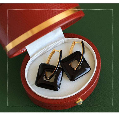 Harmony Earrings - Jade Earrings, detail view of the handcrafted natural stone earrings