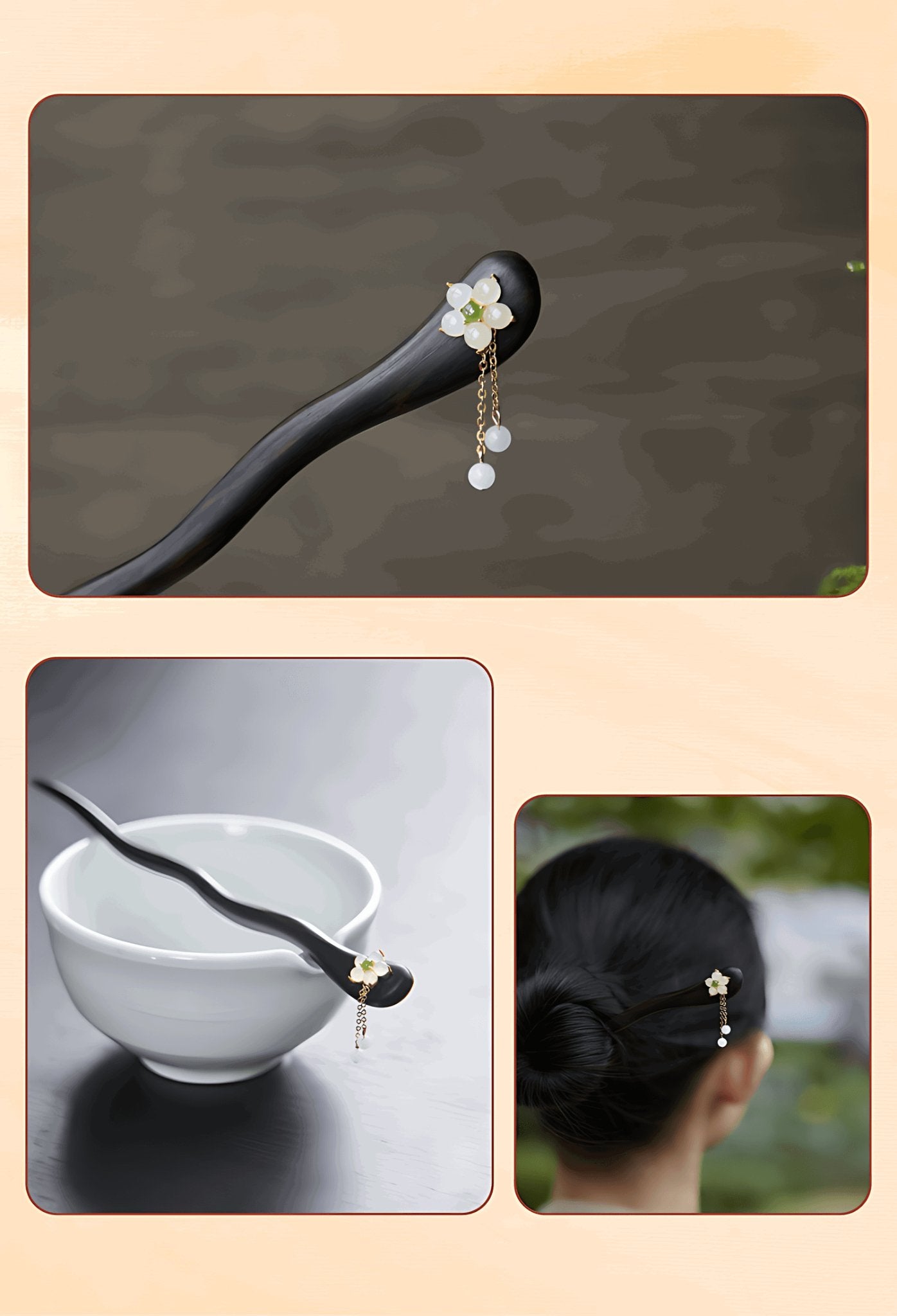 Huaning Jade Hairpin | Jade Jewelry - OrientGem