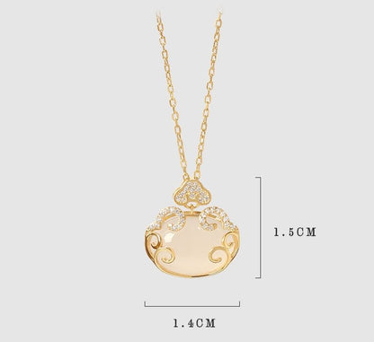 Immortality Jade Necklace, detail view of the handcrafted natural stone necklace