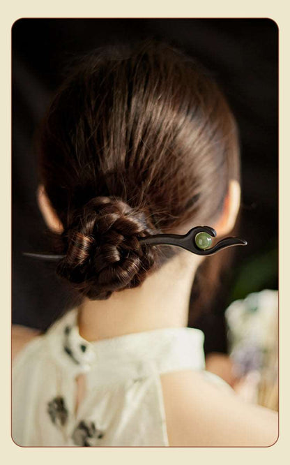 Jade Bead Hairpin | Jade Jewelry - OrientGem