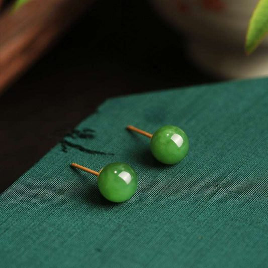 Jade Beads Earrings | Jade Jewelry - OrientGem