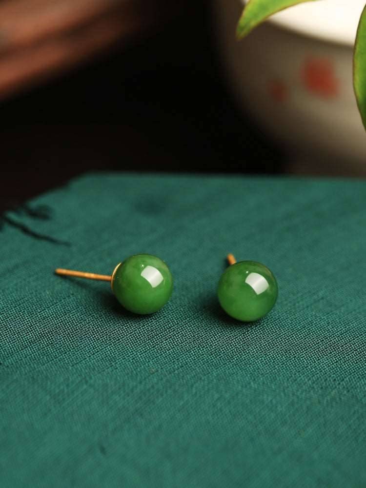 Jade Beads Earrings | Jade Jewelry - OrientGem