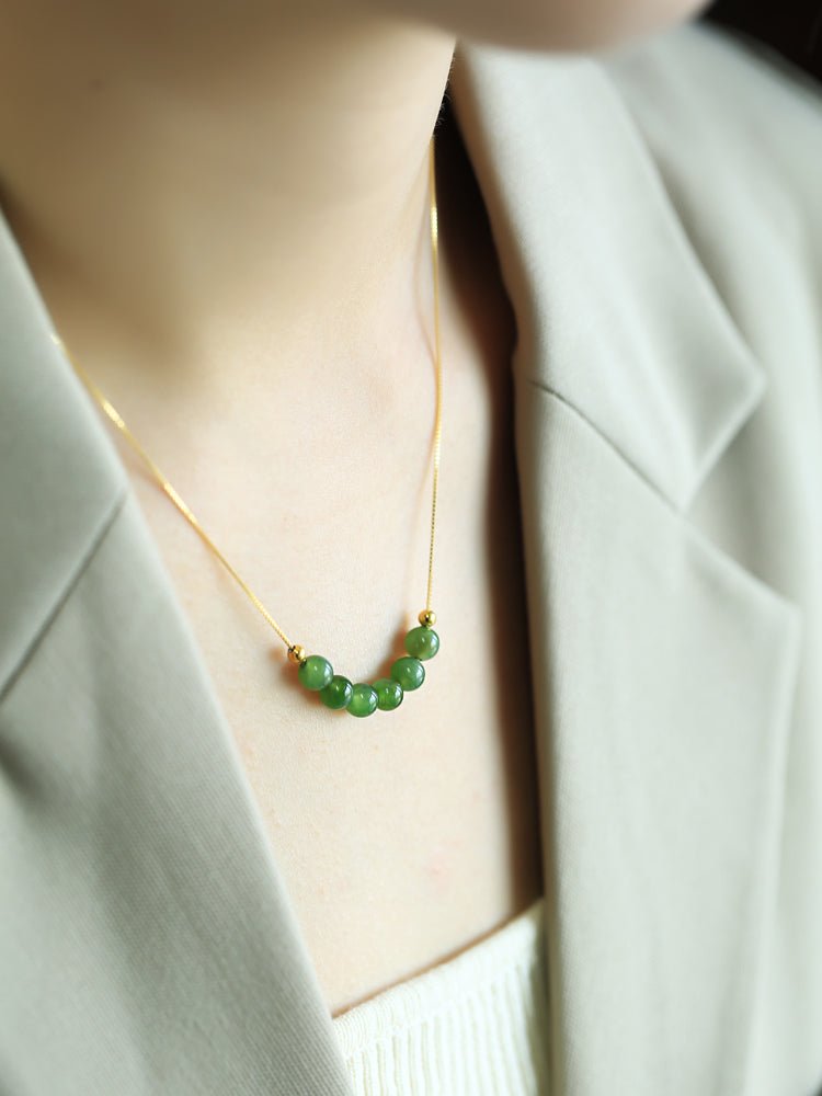 Jade Collarbone Nacklace｜China chic Jade Jewelry - OrientGem