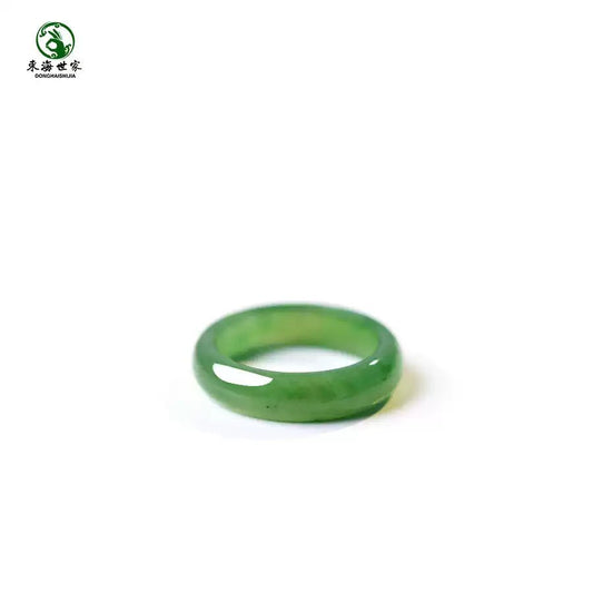 Jade Ring Authentic Natural Stone Ring, jade handmade ring, front view