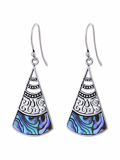 Lake Luna Silver Earrings, handcrafted silver earrings in artisan jewelry