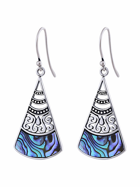 Lake Luna Silver Earrings, handcrafted silver earrings in artisan jewelry