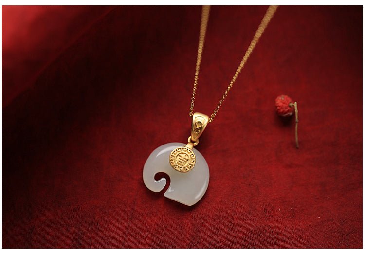 Little Elephant Jade Necklace｜Stylish Jade Jewelry - OrientGem