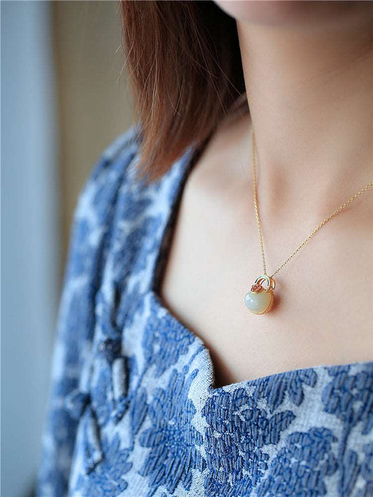 Lucky Bag Jade Necklace| Jade Jewelry - necklace - ORIENTGEM