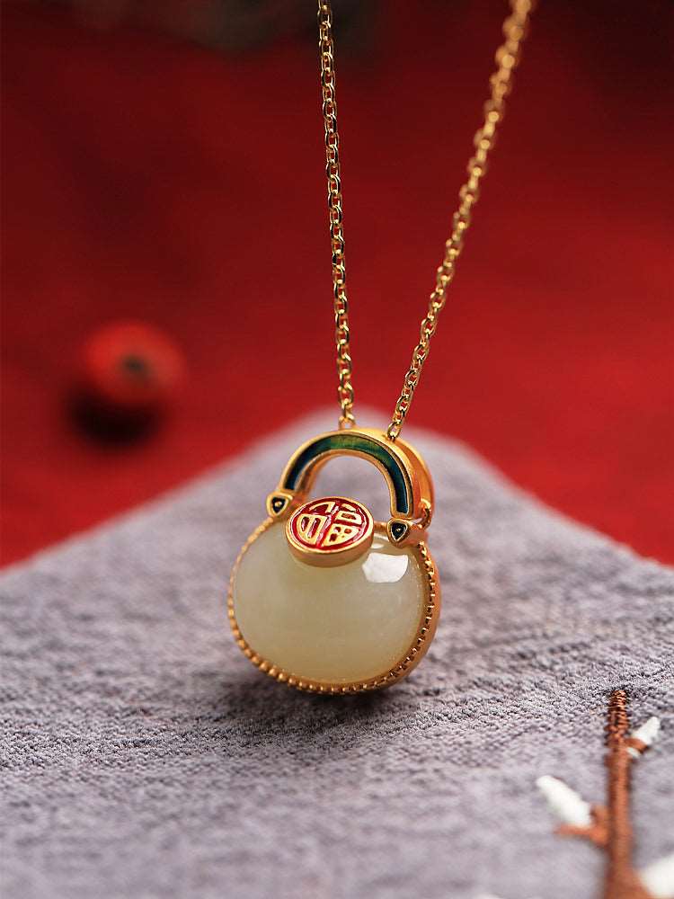 Lucky Bag Jade Necklace| Jade Jewelry - OrientGem